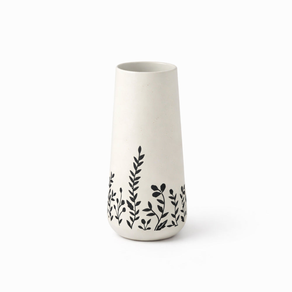 Lake House Collection Ceramic Etched Vase